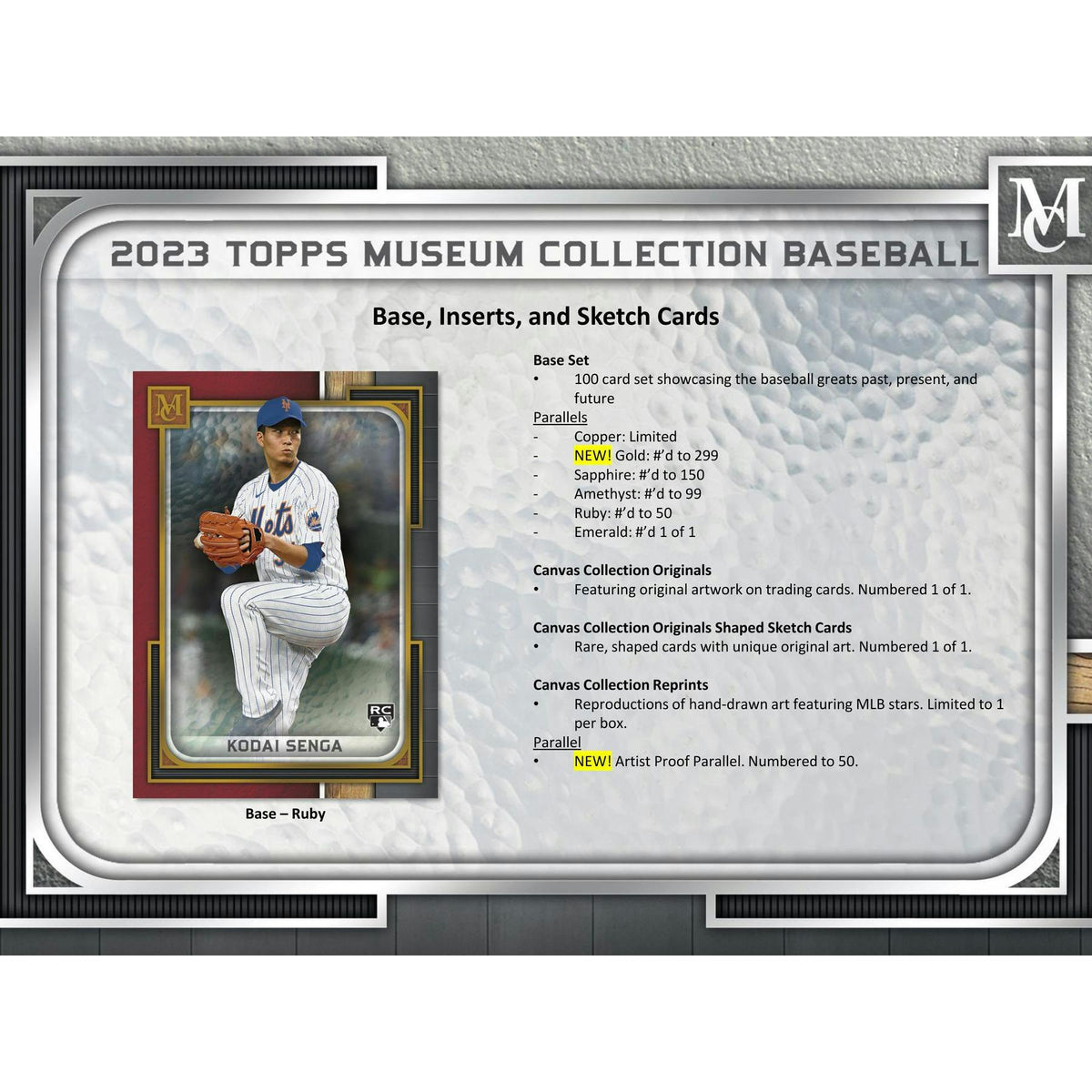 2023 Topps Museum Collection Baseball Hobby Box
