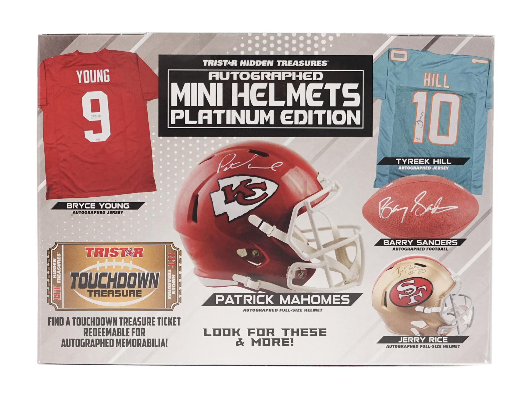 2023 TriStar Hidden Treasures Platinum Autographed Football Mini Helmets Hobby Box (Reed Buy)
