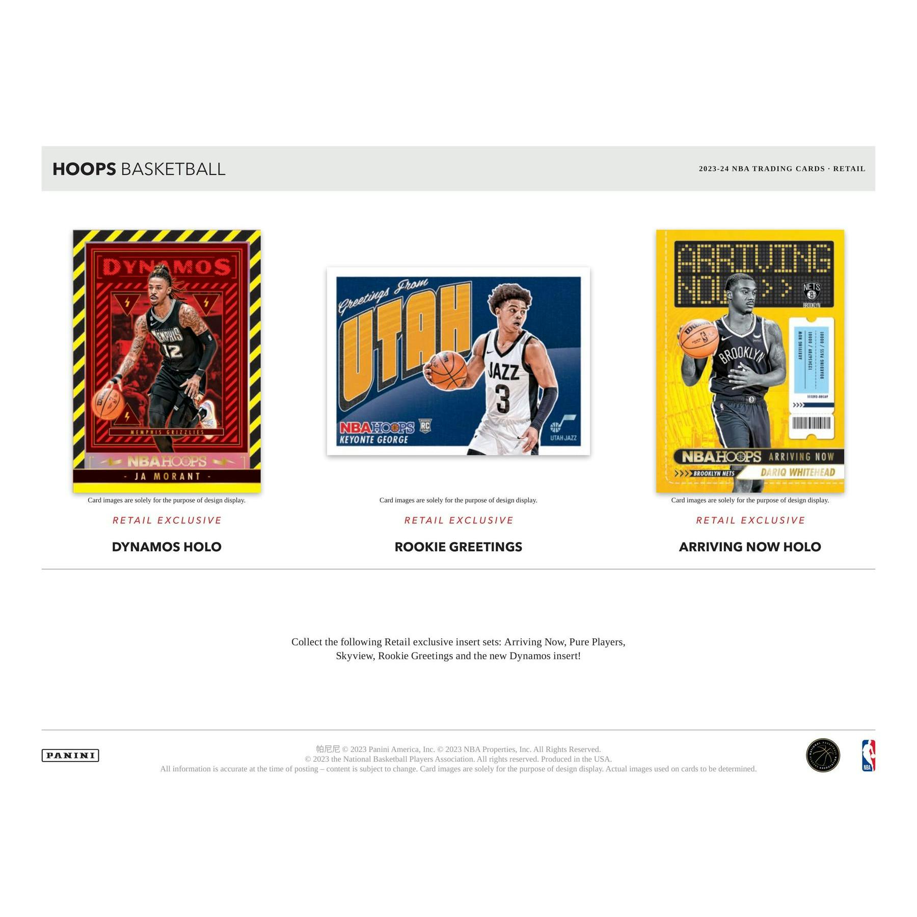 2023/24 Panini NBA Hoops Basketball Retail Pack