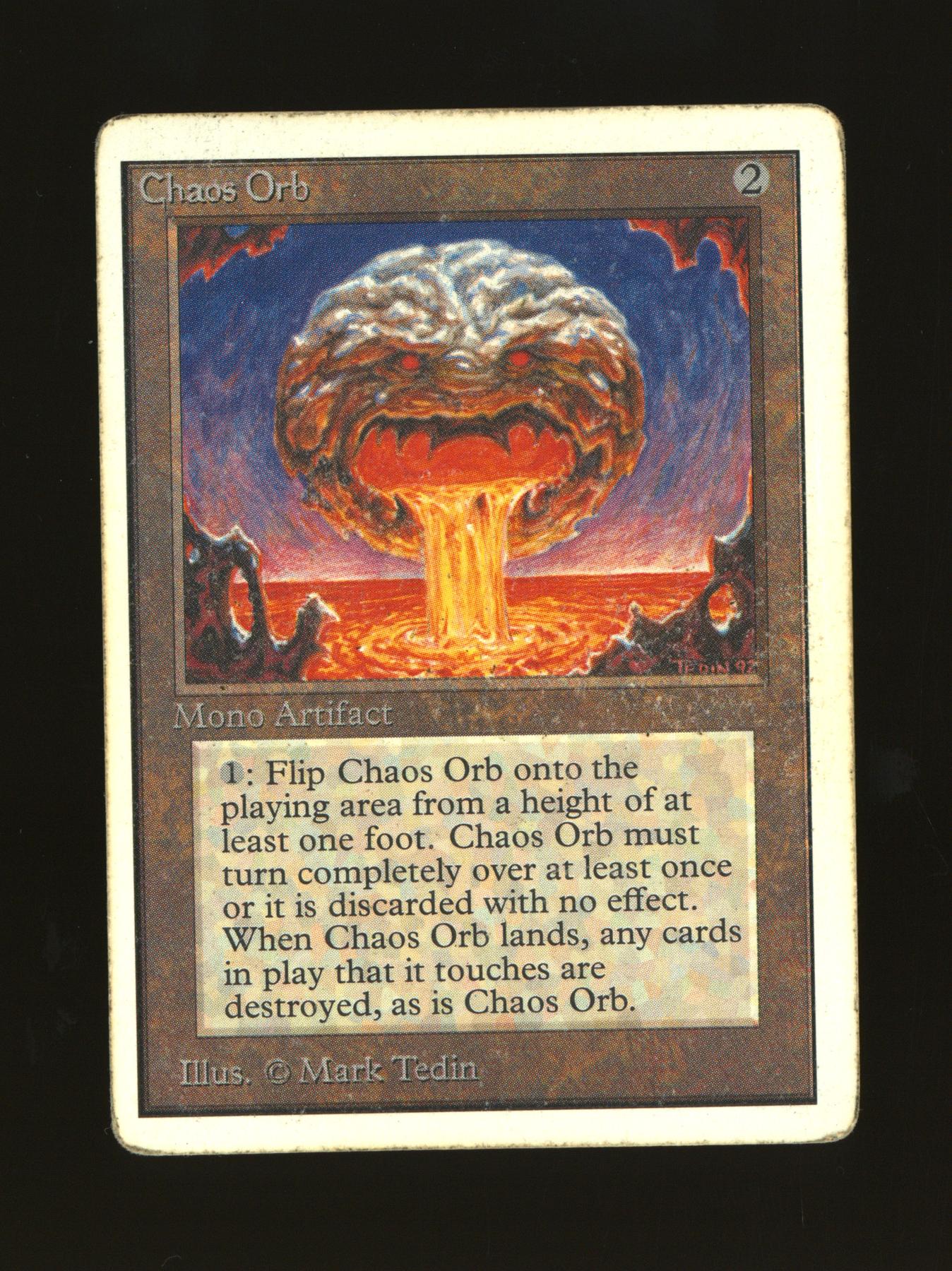 Magic the Gathering Unlimited Chaos Orb HEAVILY PLAYED HP *620