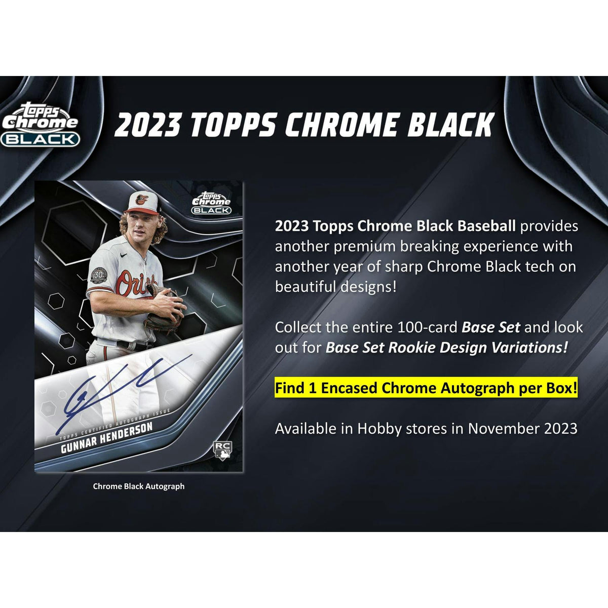 2023 Topps Chrome Black Baseball Hobby 12-Box Case