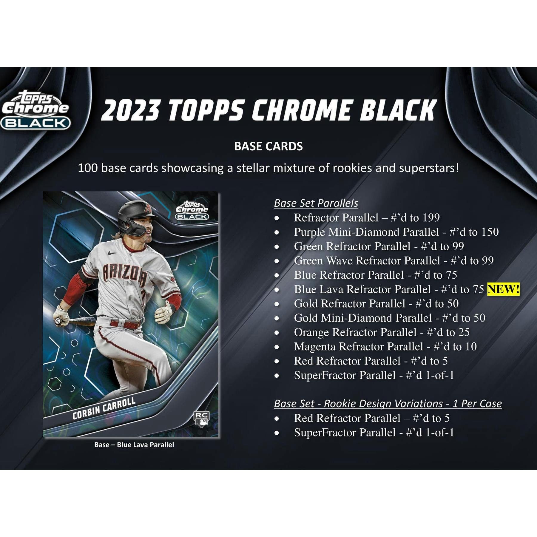 2023 Topps Chrome Black Baseball Hobby 12-Box Case