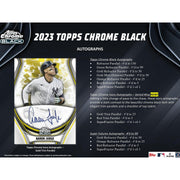 2023 Topps Chrome Black Baseball Hobby 12-Box Case