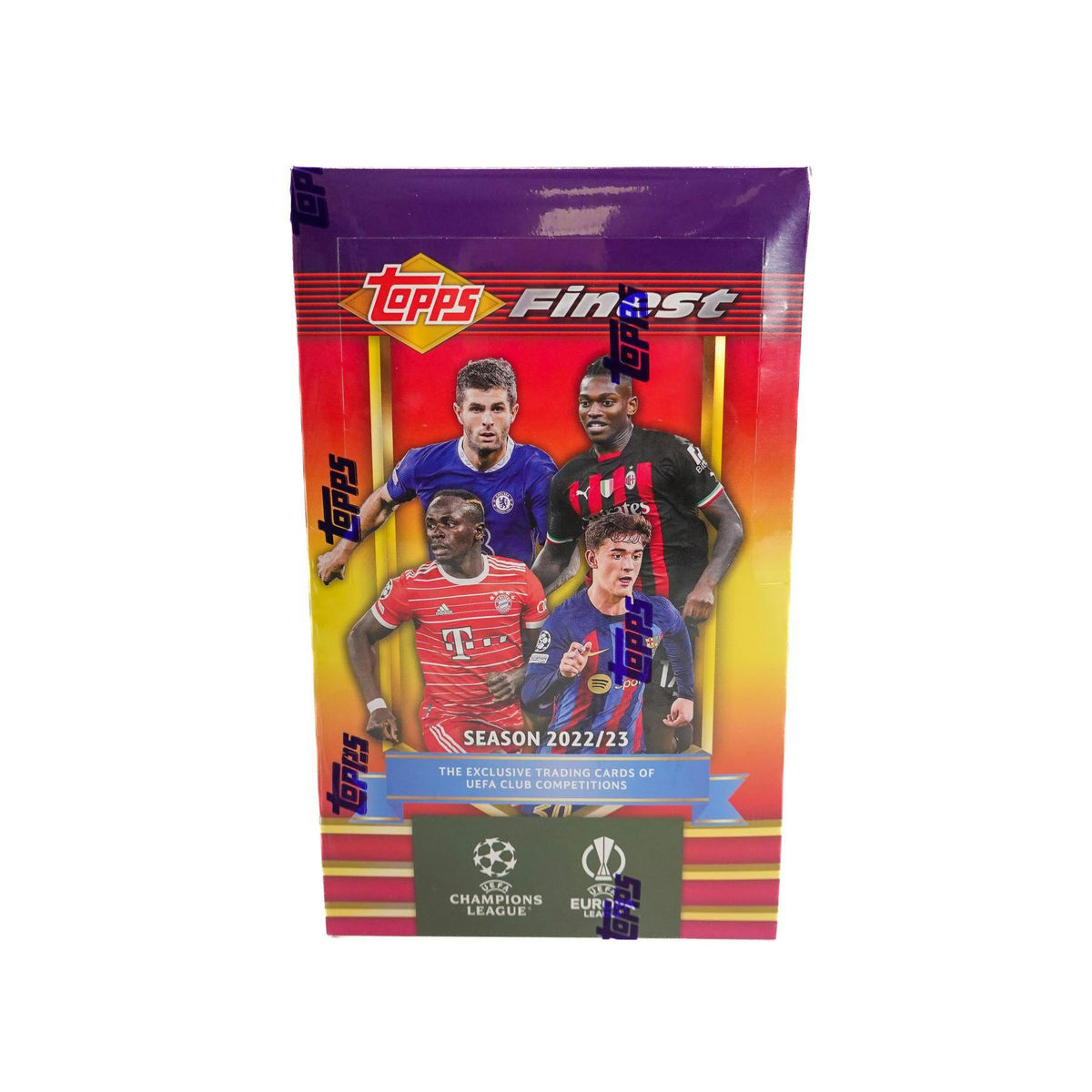 2022/23 Topps Finest Flashbacks UEFA Club Competitions Soccer Hobby 6-Box Case