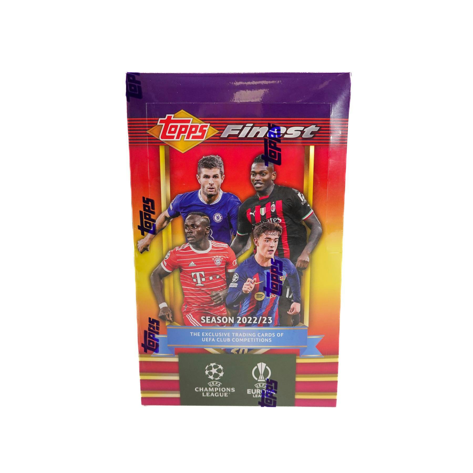 2022/23 Topps Finest Flashbacks UEFA Club Competitions Soccer Hobby 6-Box Case