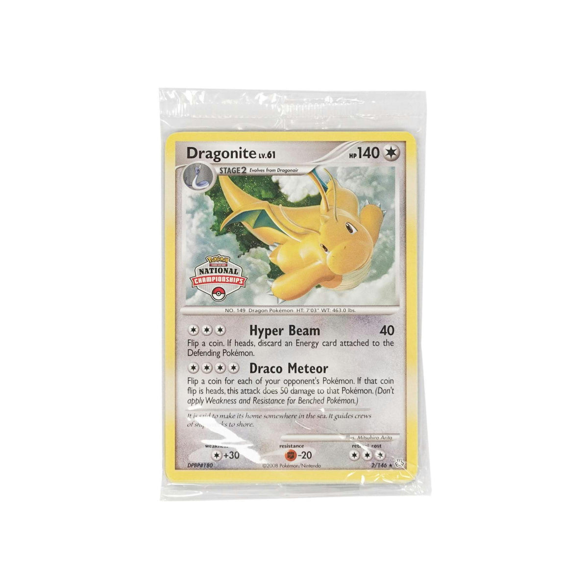 Pokemon National Championships Promo Dragonite 2/146 Sealed Pack of 10 NEAR MINT NM