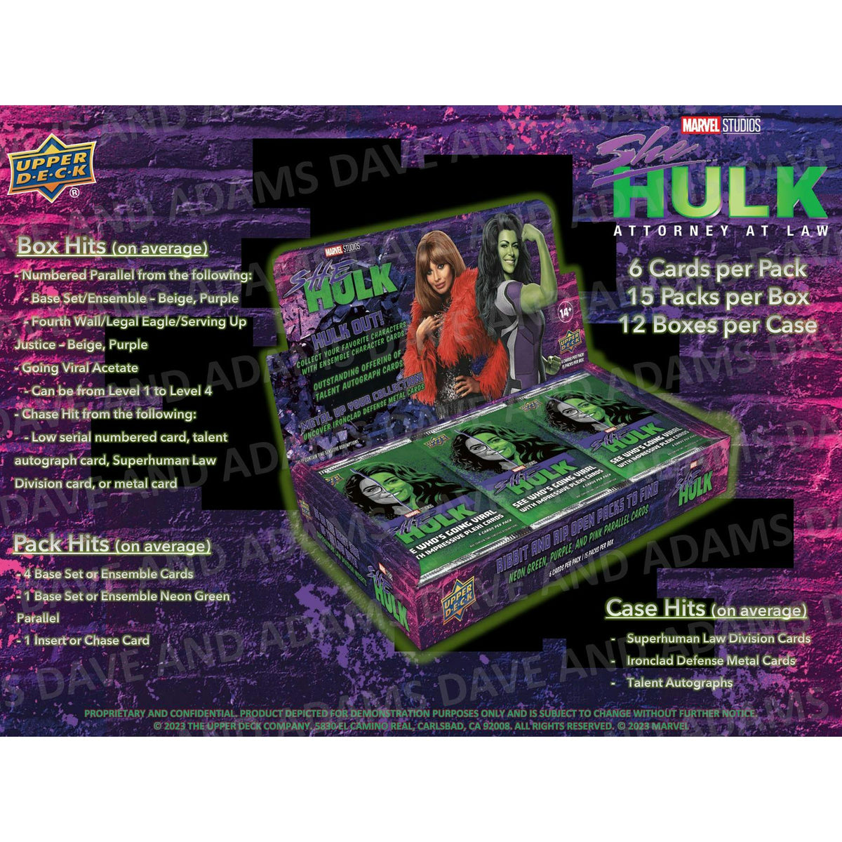 2024 Upper Deck Marvel Studios She-Hulk Trading Cards Hobby 12-Box Case