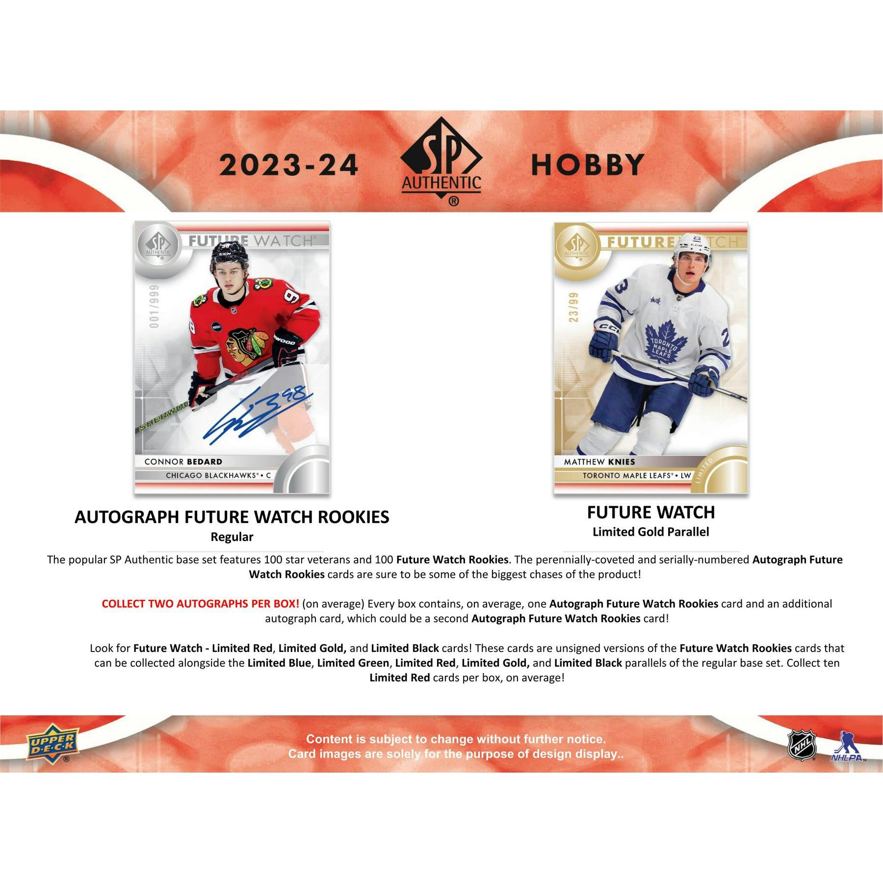 2023/24 Upper Deck SP Authentic Hockey Hobby Box