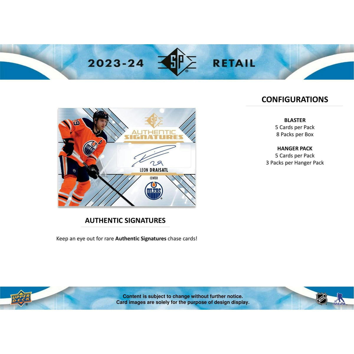 2023/24 Upper Deck SP Hockey Blaster Box