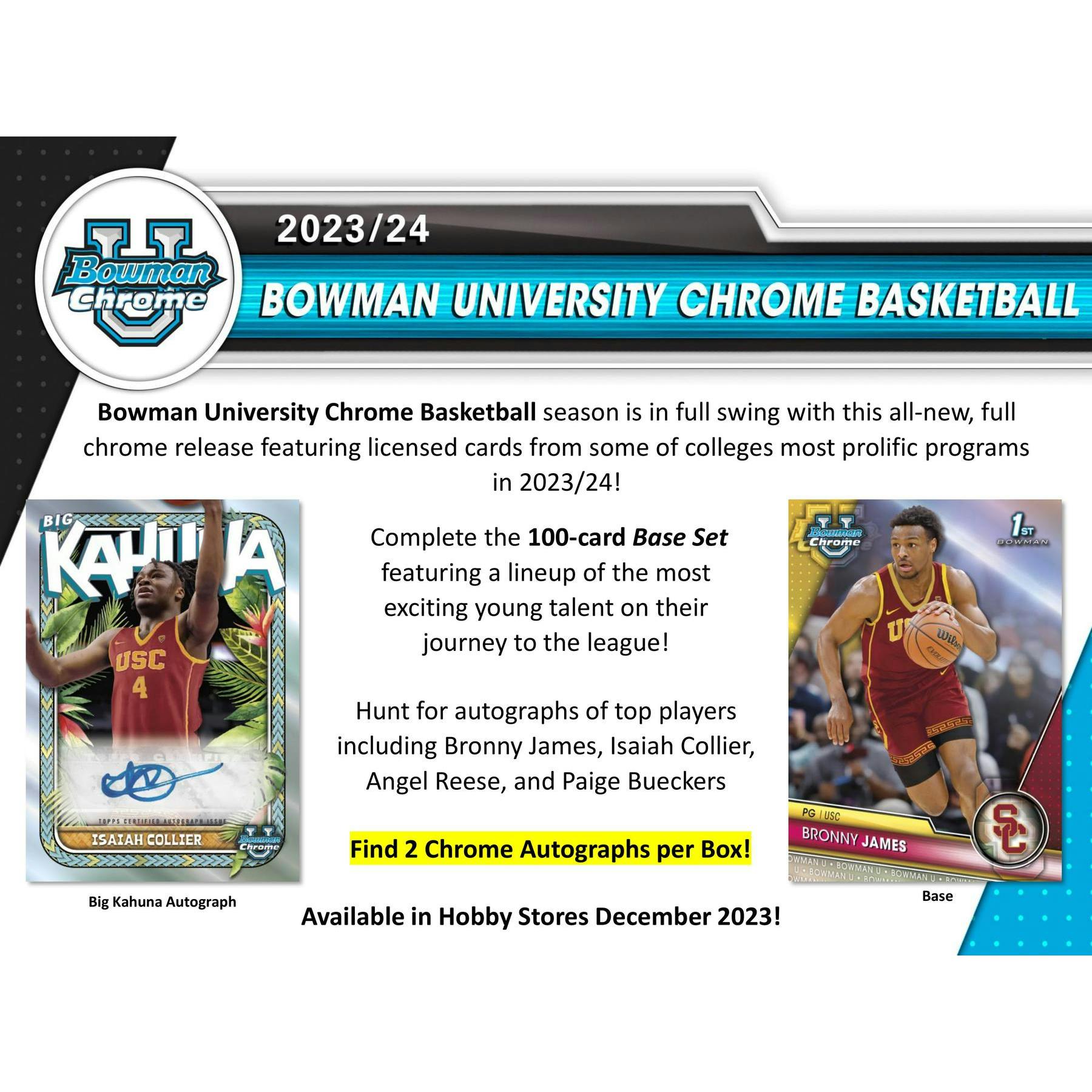 2023/24 Bowman University Chrome Basketball Delight Box