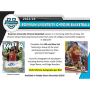 2023/24 Bowman University Chrome Basketball Hobby Box