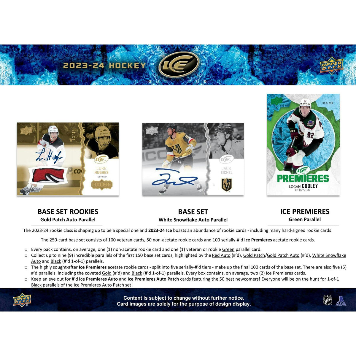 2023/24 Upper Deck Ice Hockey Hobby 24-Box Case