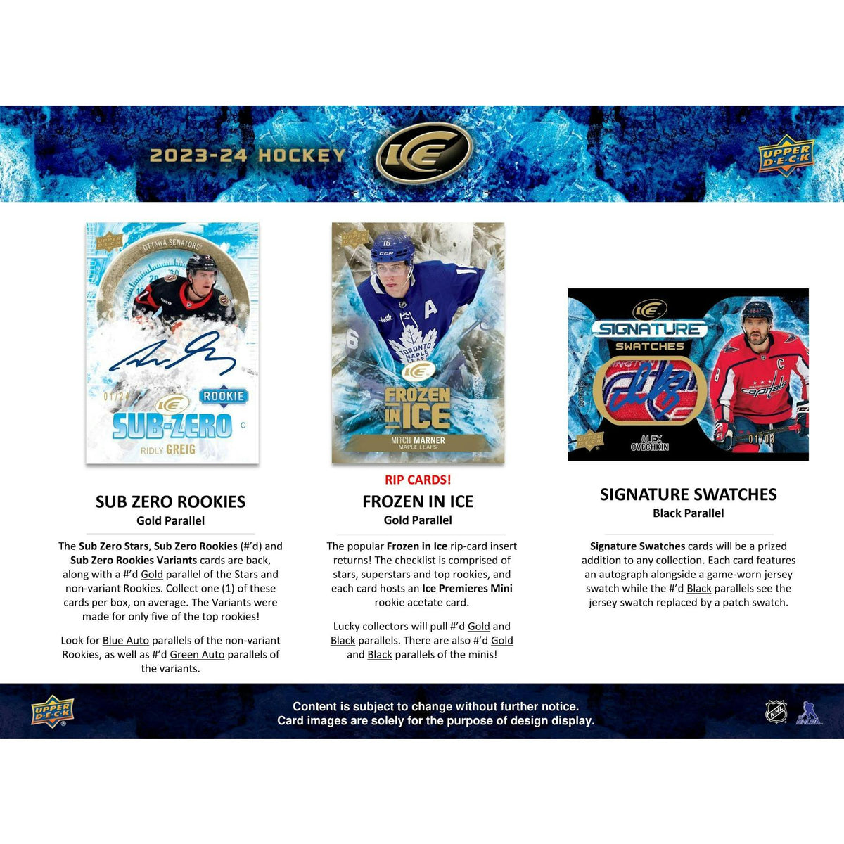 2023/24 Upper Deck Ice Hockey Hobby 24-Box Case