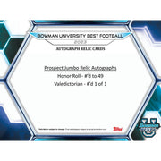 2023 Bowman University Best Football Breakers Delight Hobby Box (Reed Buy)
