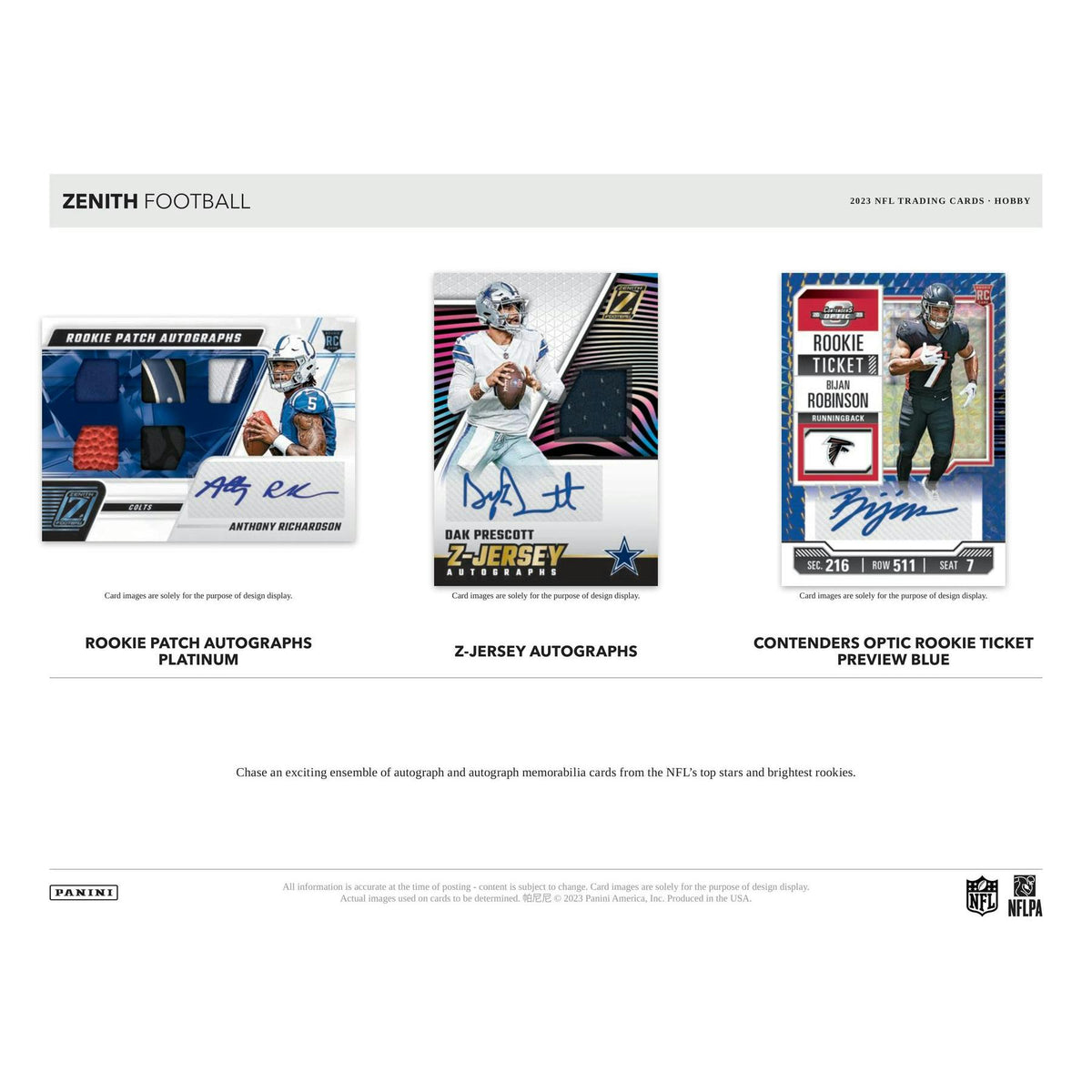 2023 Panini Zenith Football Hobby Box