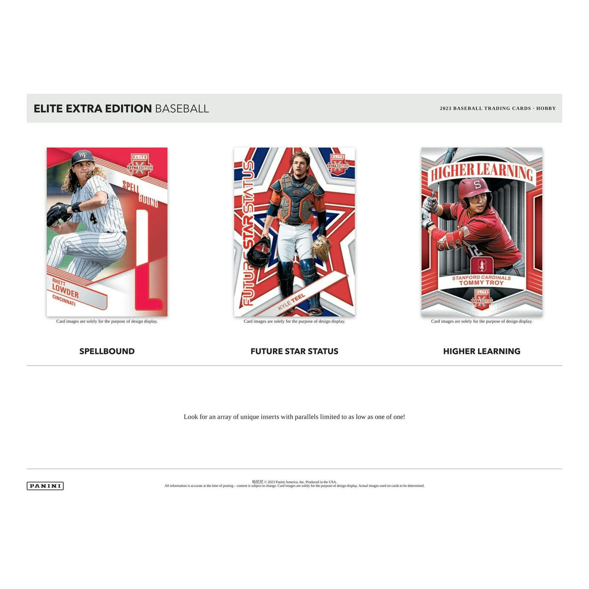 2023 Panini Elite Extra Edition Baseball Hobby Box (Reed Buy)