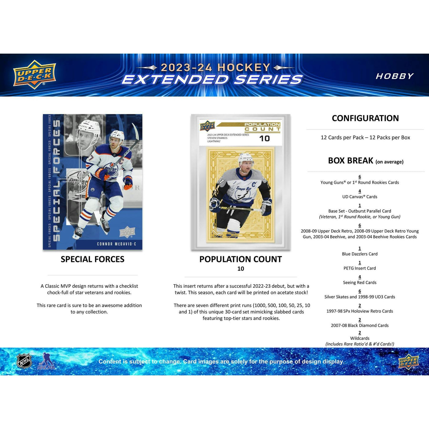 2023/24 Upper Deck Extended Series Hockey Hobby 12-Box Case