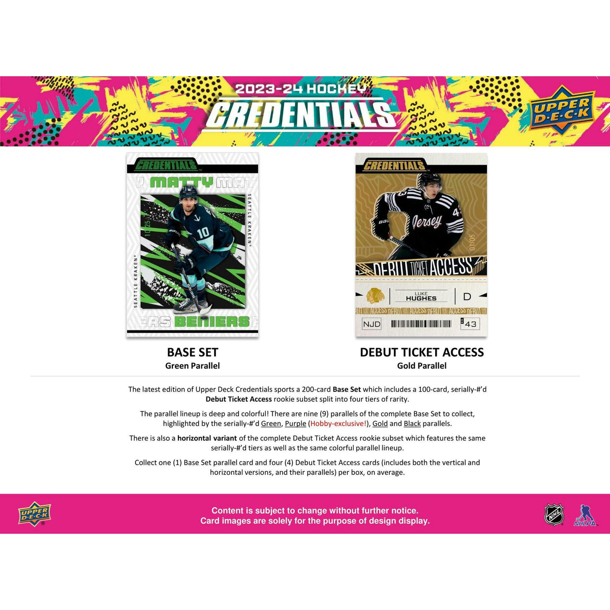 2023/24 Upper Deck Credentials Hockey Hobby Box
