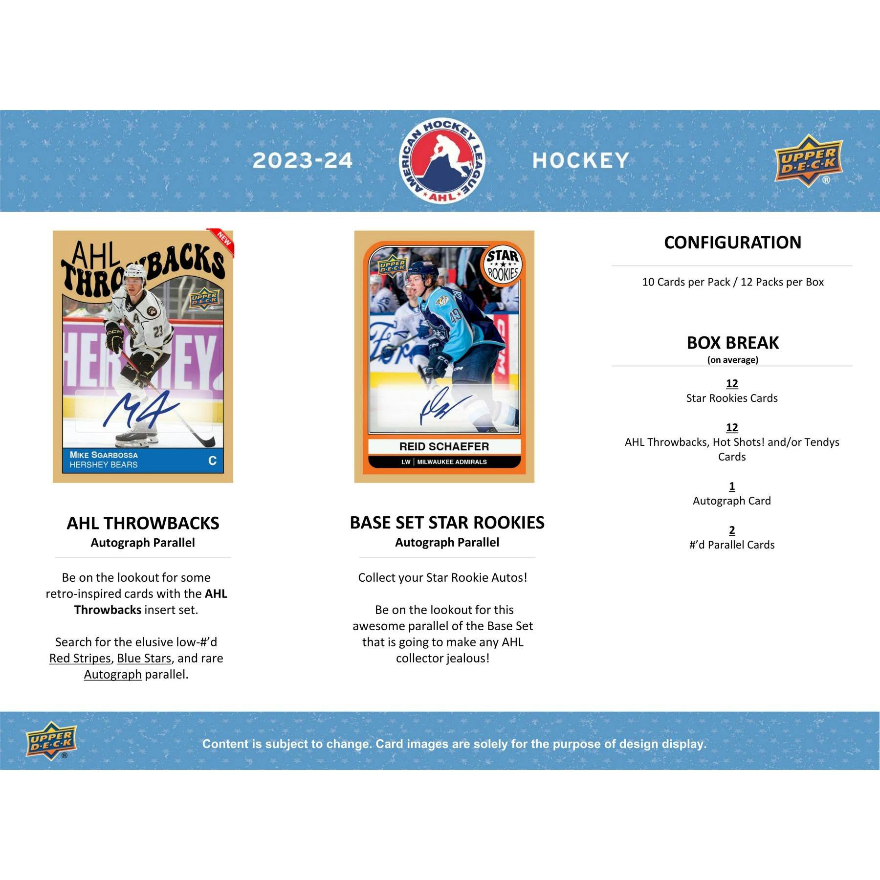 2023/24 Upper Deck AHL Hockey Hobby 24-Box Case