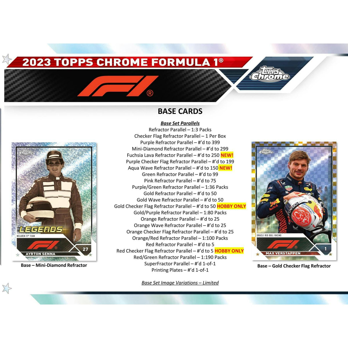 2023 Topps Chrome F1 Formula 1 Hobby Box