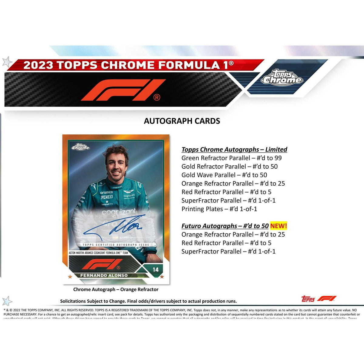 2023 Topps Chrome F1 Formula 1 Hobby Box