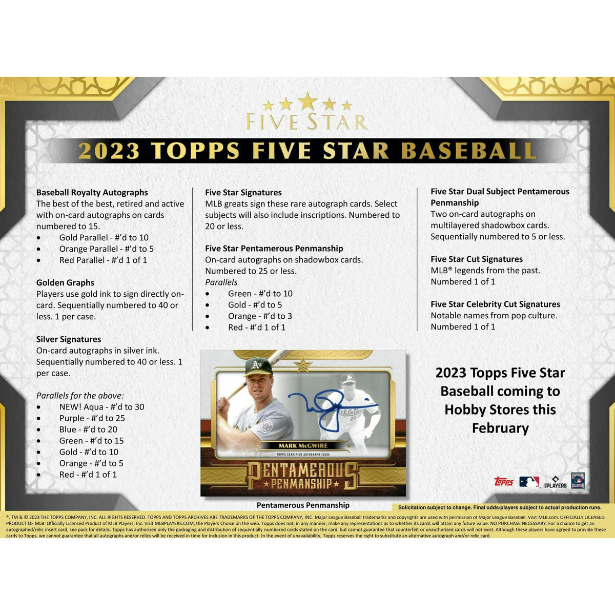 2023 Topps Five Star Baseball Hobby Box