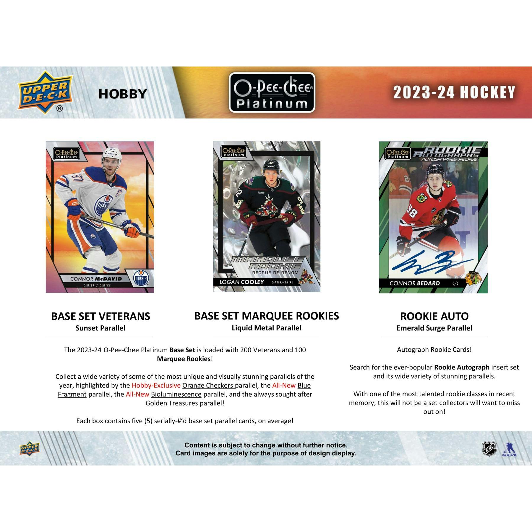 2023/24 Upper Deck O-Pee-Chee Platinum Hockey Hobby Box