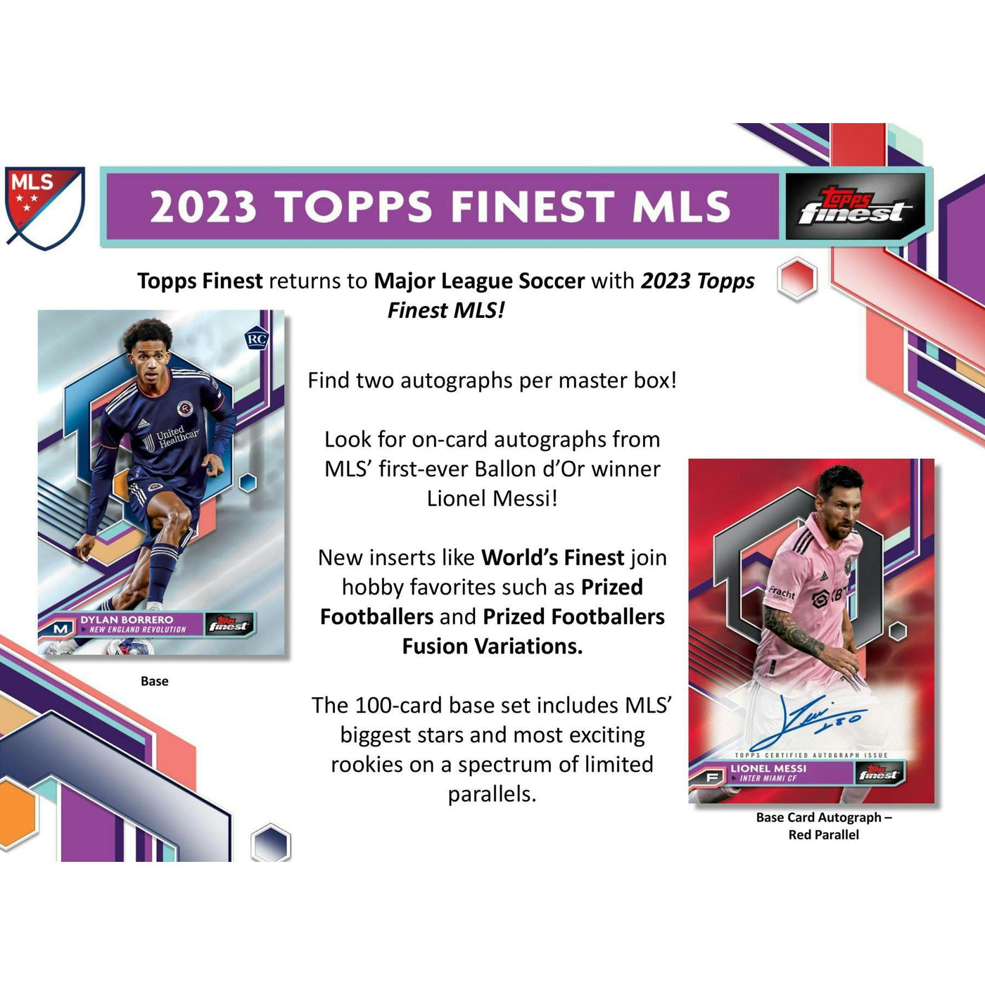 2023 Topps MLS Major League Soccer Finest Soccer Hobby Box (Reed Buy)