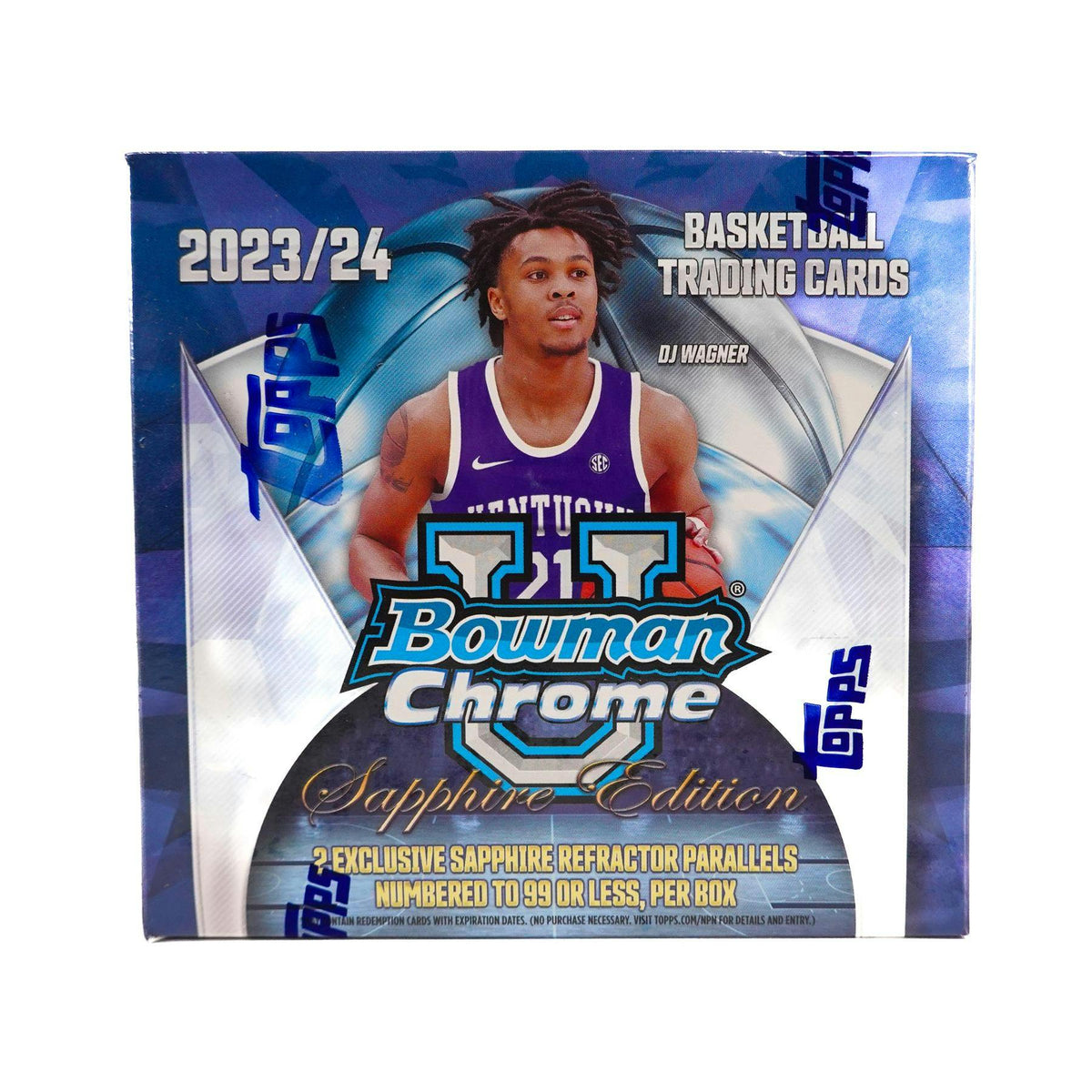 2023/24 Bowman University Chrome Basketball Sapphire Edition 10-Box Case