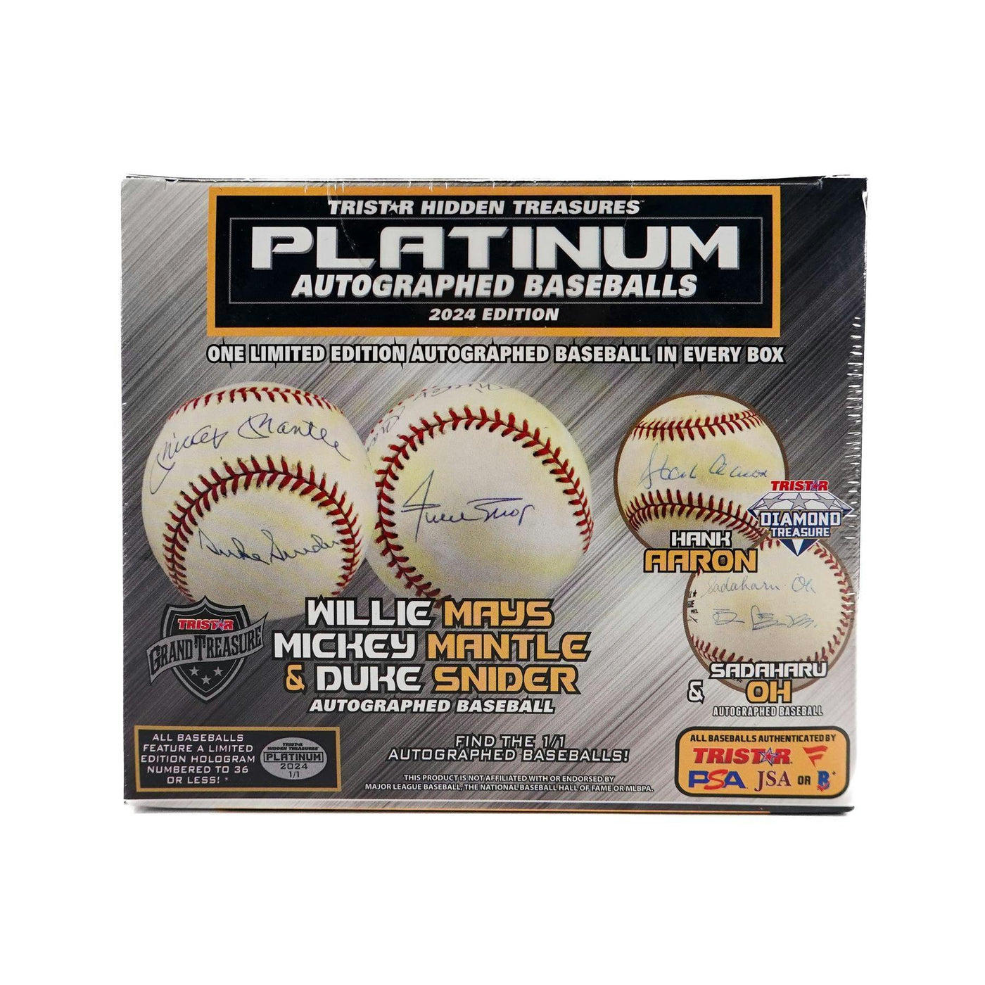 2024 TriStar Hidden Treasures Platinum Autographed Baseballs Hobby Box (Reed Buy)