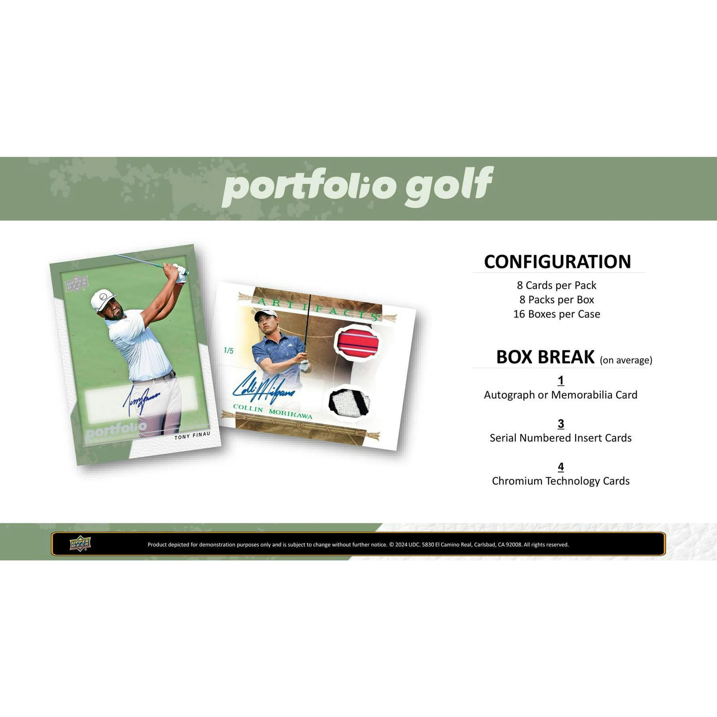 2024 Upper Deck Portfolio Golf Hobby Box