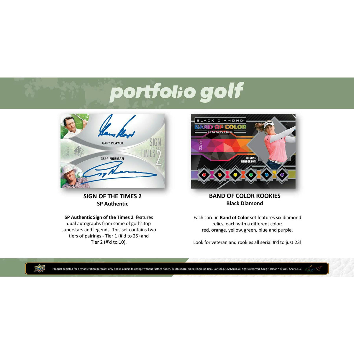 2024 Upper Deck Portfolio Golf Hobby Pack