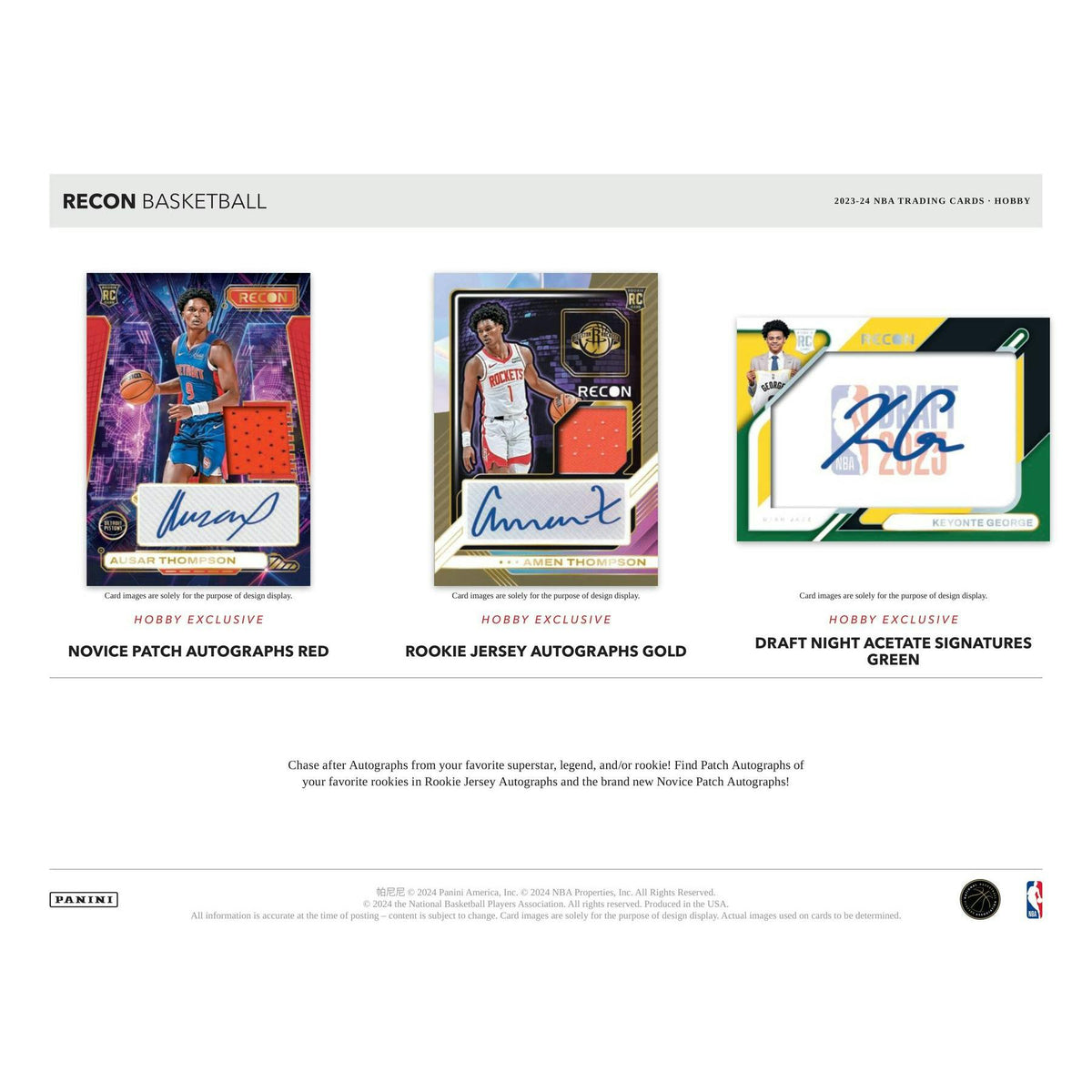 2023/24 Panini Recon Basketball Hobby 12-Box Case