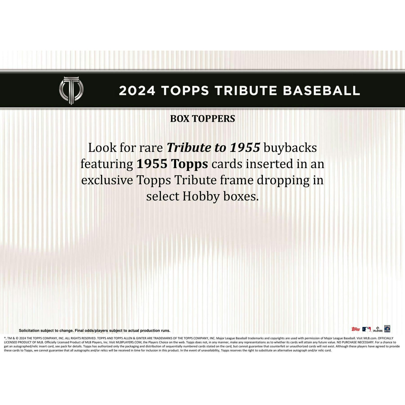2024 Topps Tribute Baseball Hobby Box