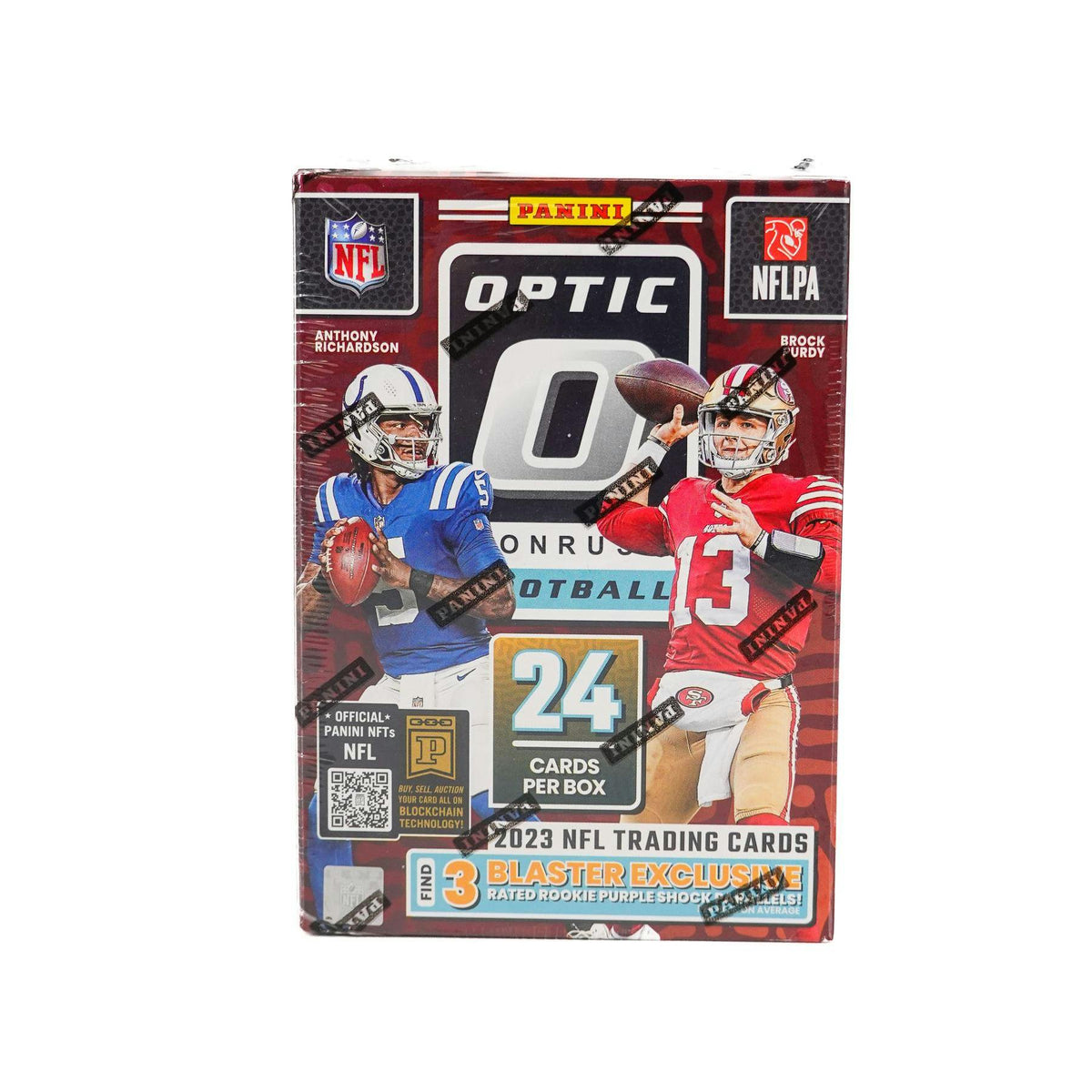 2023 Panini Donruss Optic Football Blaster Box (Purple Shock Parallels) (Reed Buy)
