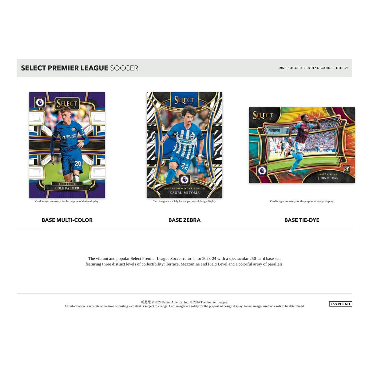 2023/24 Panini Select Premier League EPL Soccer Hobby Pack