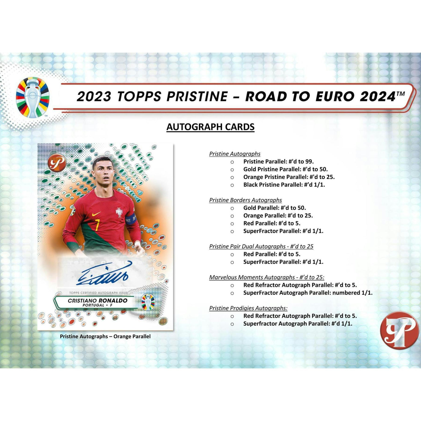 2023/24 Topps Pristine Road to Euro Soccer Hobby Inner Pack (No Encased Card)