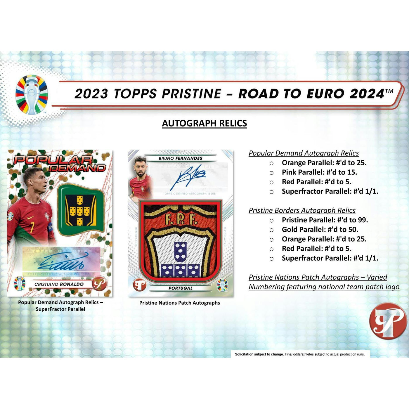 2023/24 Topps Pristine Road to Euro Soccer Hobby Inner Pack (No Encased Card)