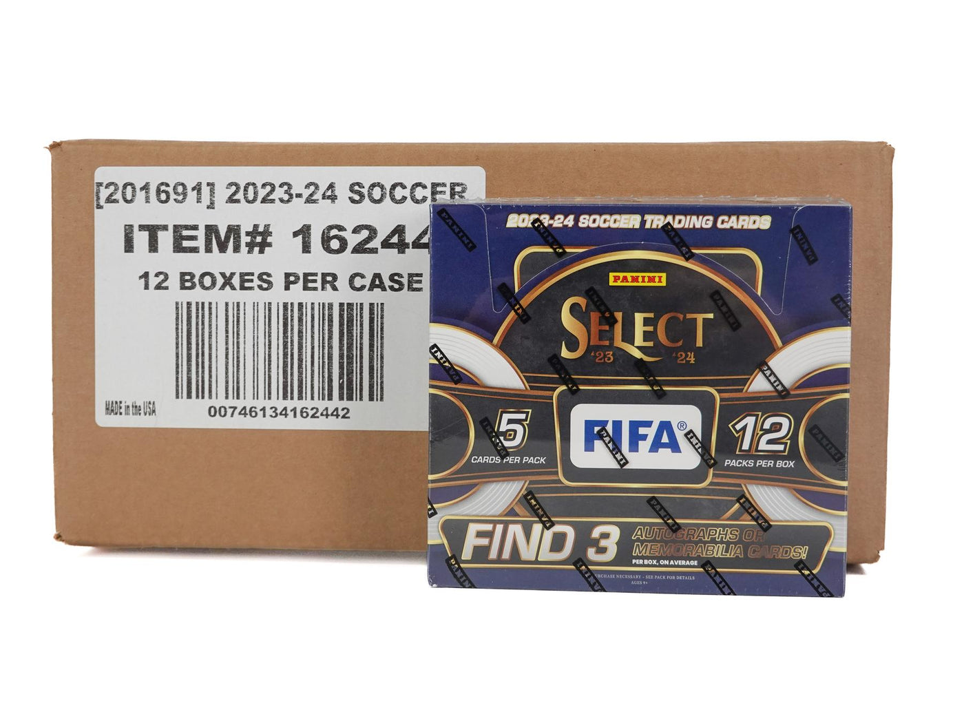 2023/24 Panini Select FIFA Soccer Hobby 12-Box Case