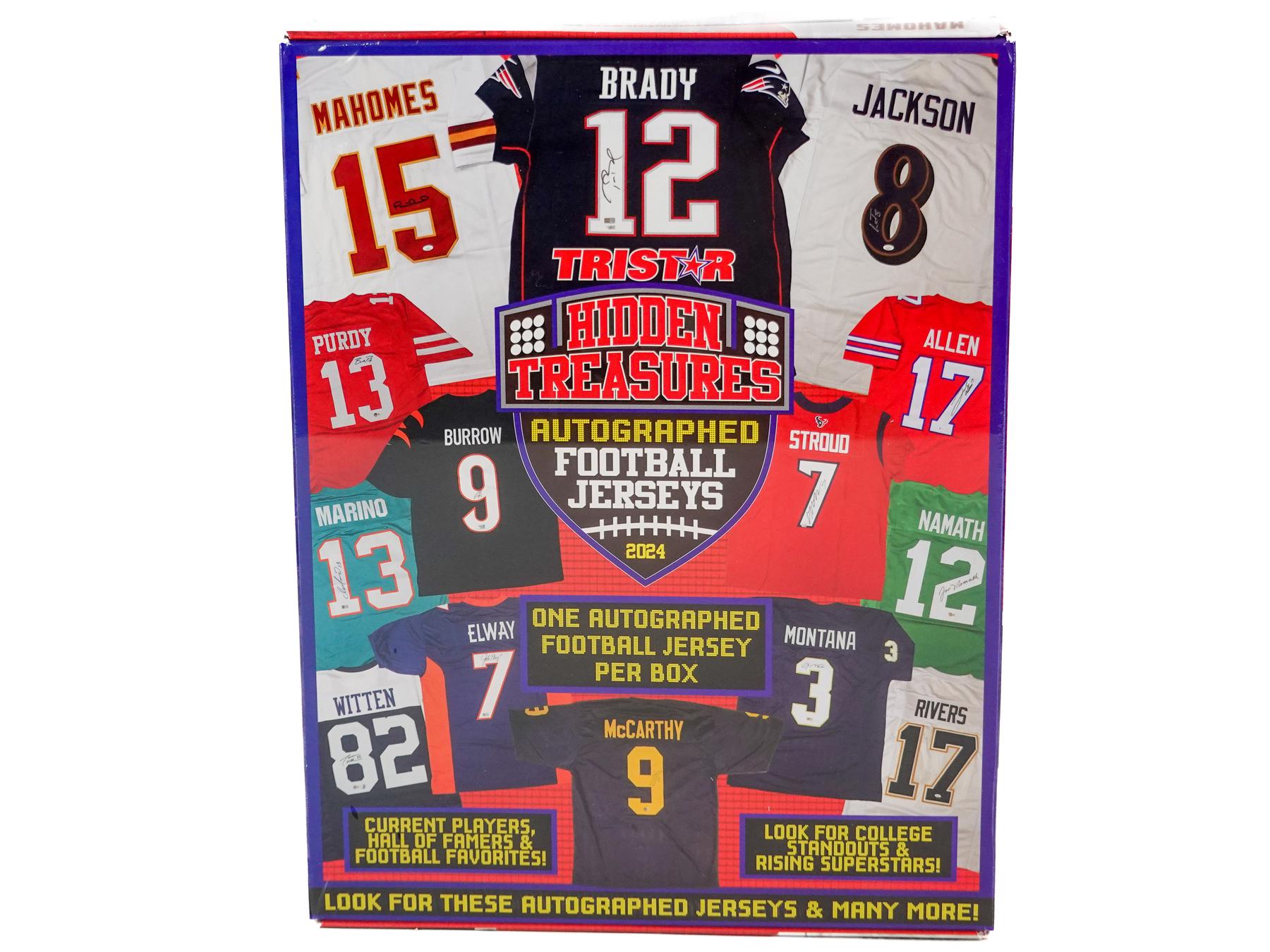2024 TriStar Hidden Treasures Autographed Football Jersey Hobby Box (Reed Buy)