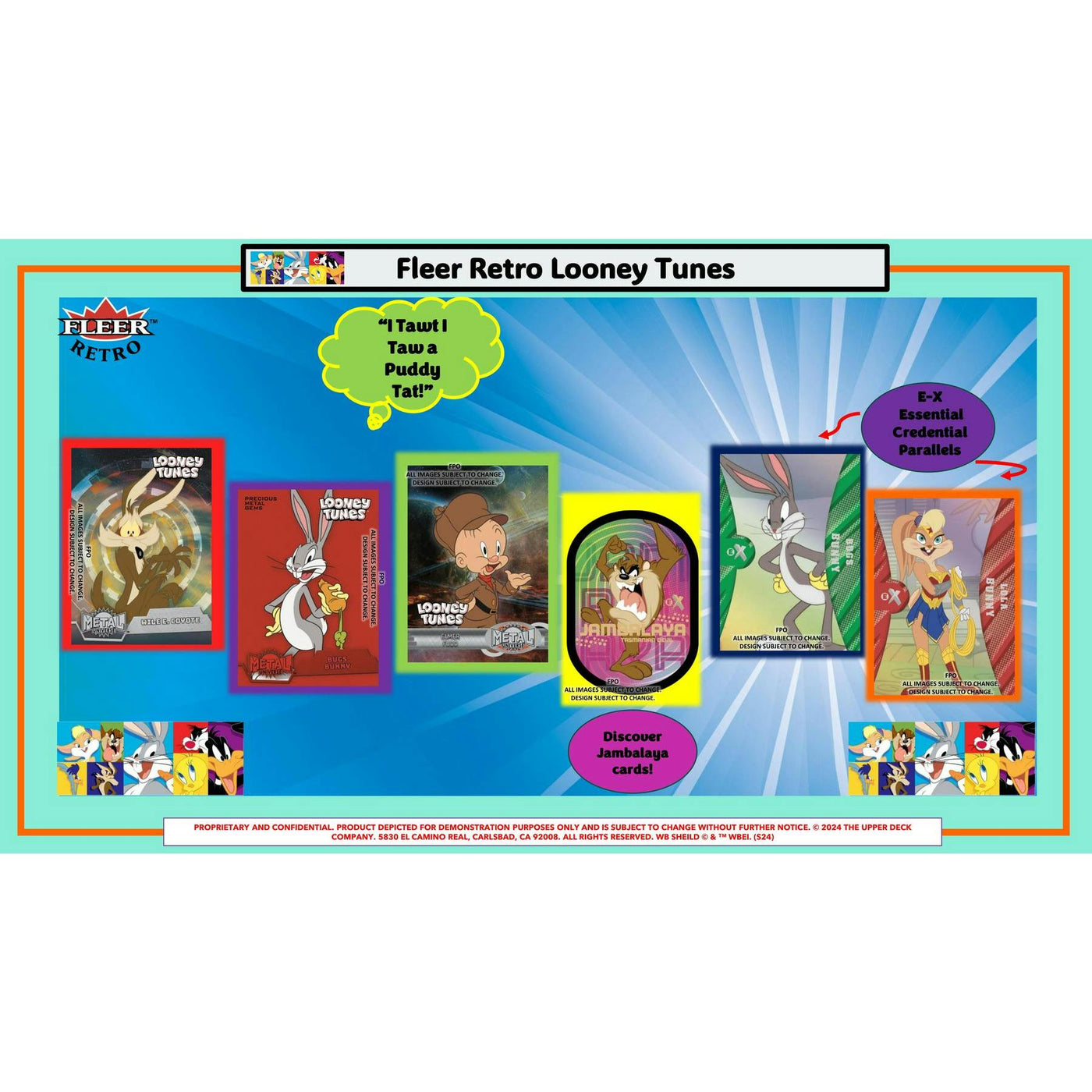 2024 Upper Deck Fleer Retro Looney Tunes Hobby 12-Box Case