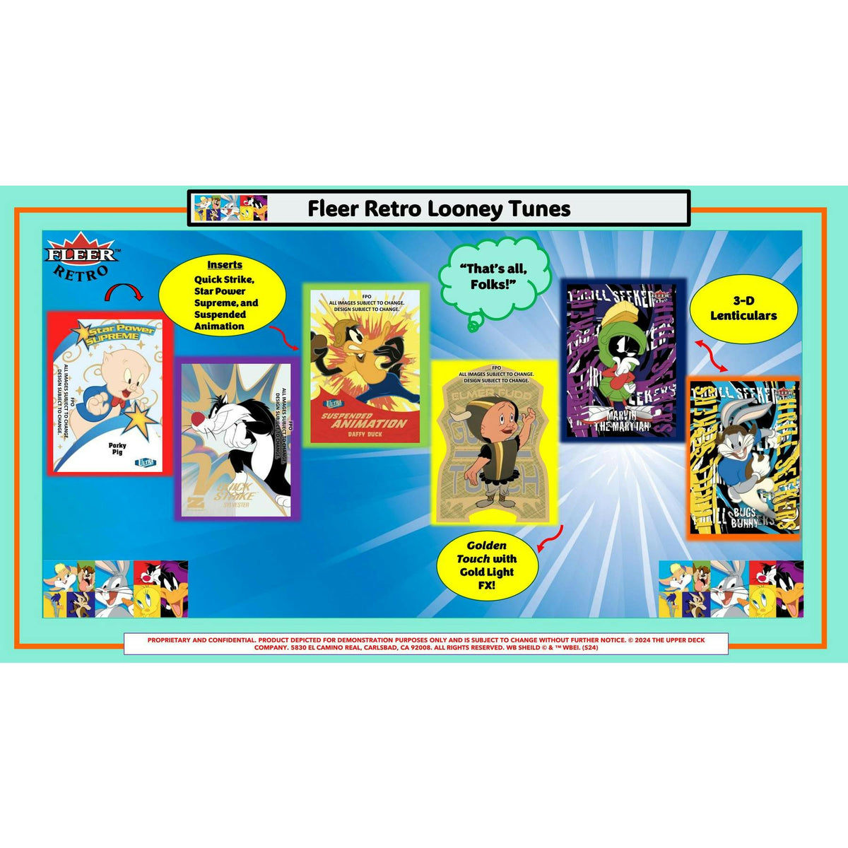 2024 Upper Deck Fleer Retro Looney Tunes Hobby 12-Box Case