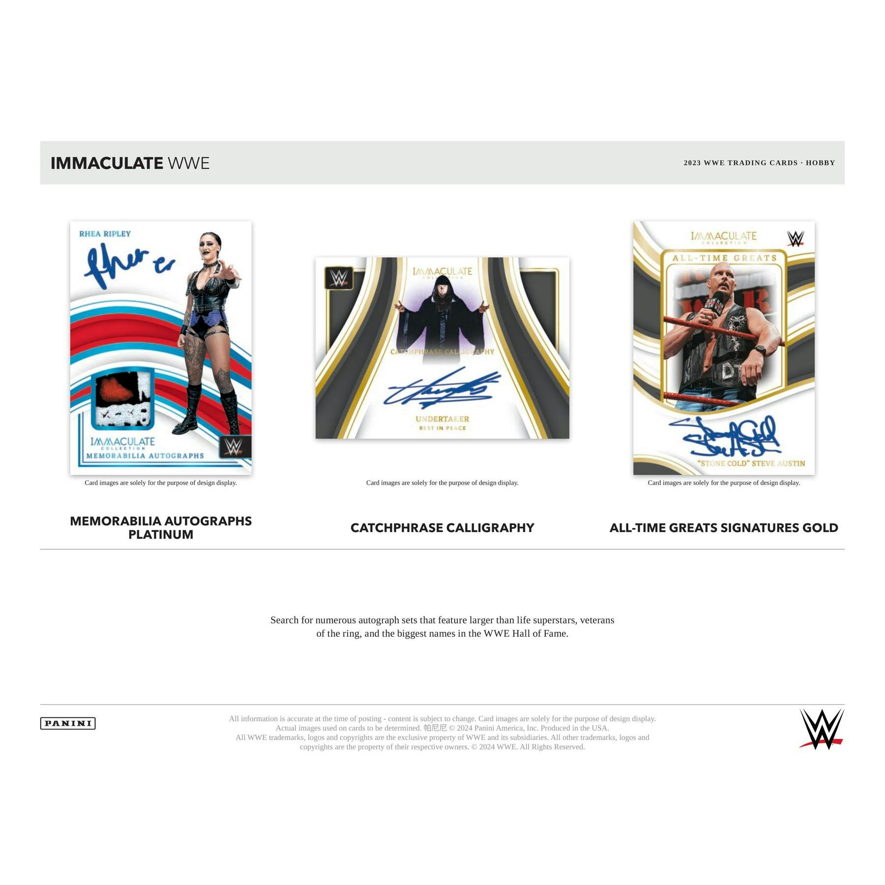 2023 Panini Immaculate WWE Wrestling Hobby Box
