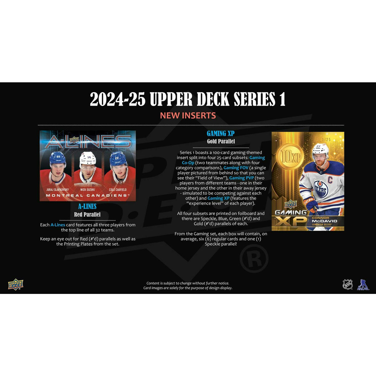 2024/25 Upper Deck Series 1 Hockey Hobby Pack