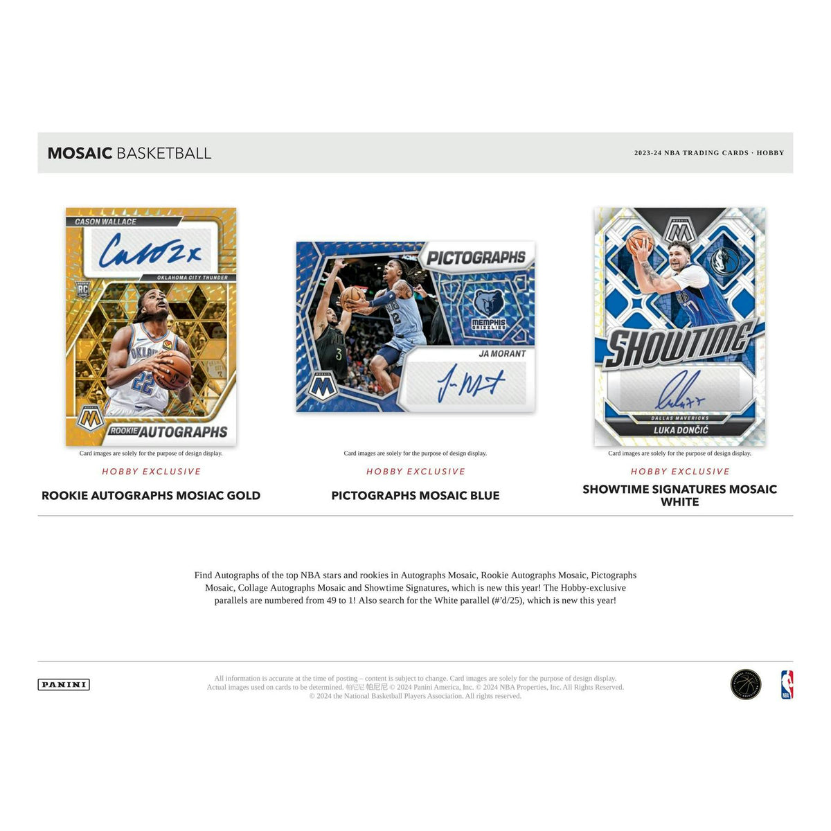 2023/24 Panini Mosaic Basketball Hobby 12-Box Case