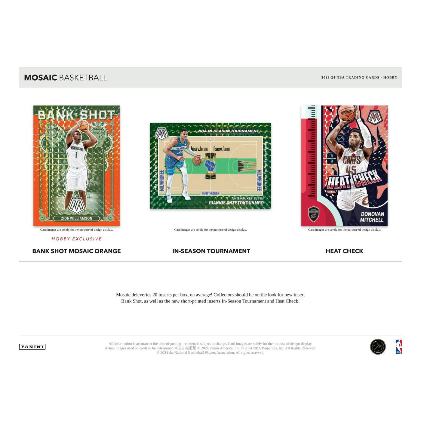 2023/24 Panini Mosaic Basketball Hobby 12-Box Case