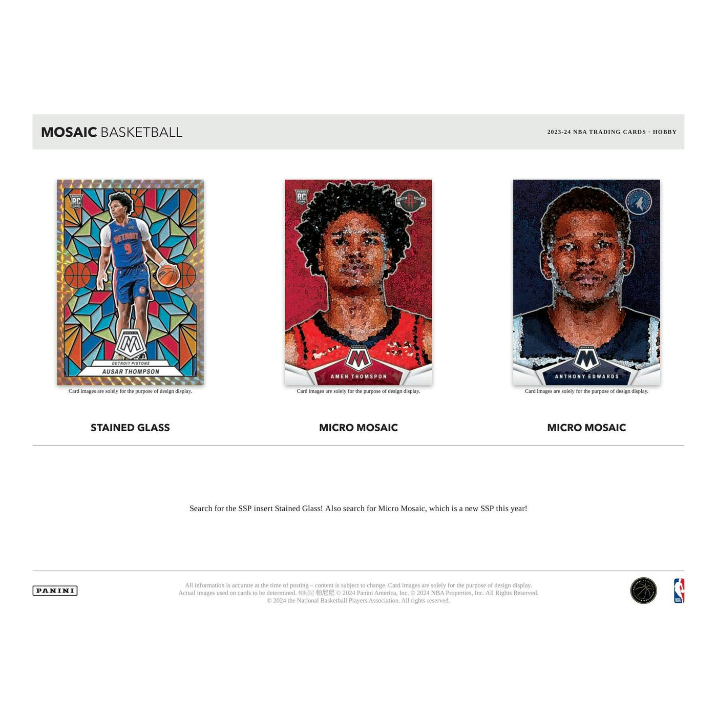 2023/24 Panini Mosaic Basketball Hobby 12-Box Case