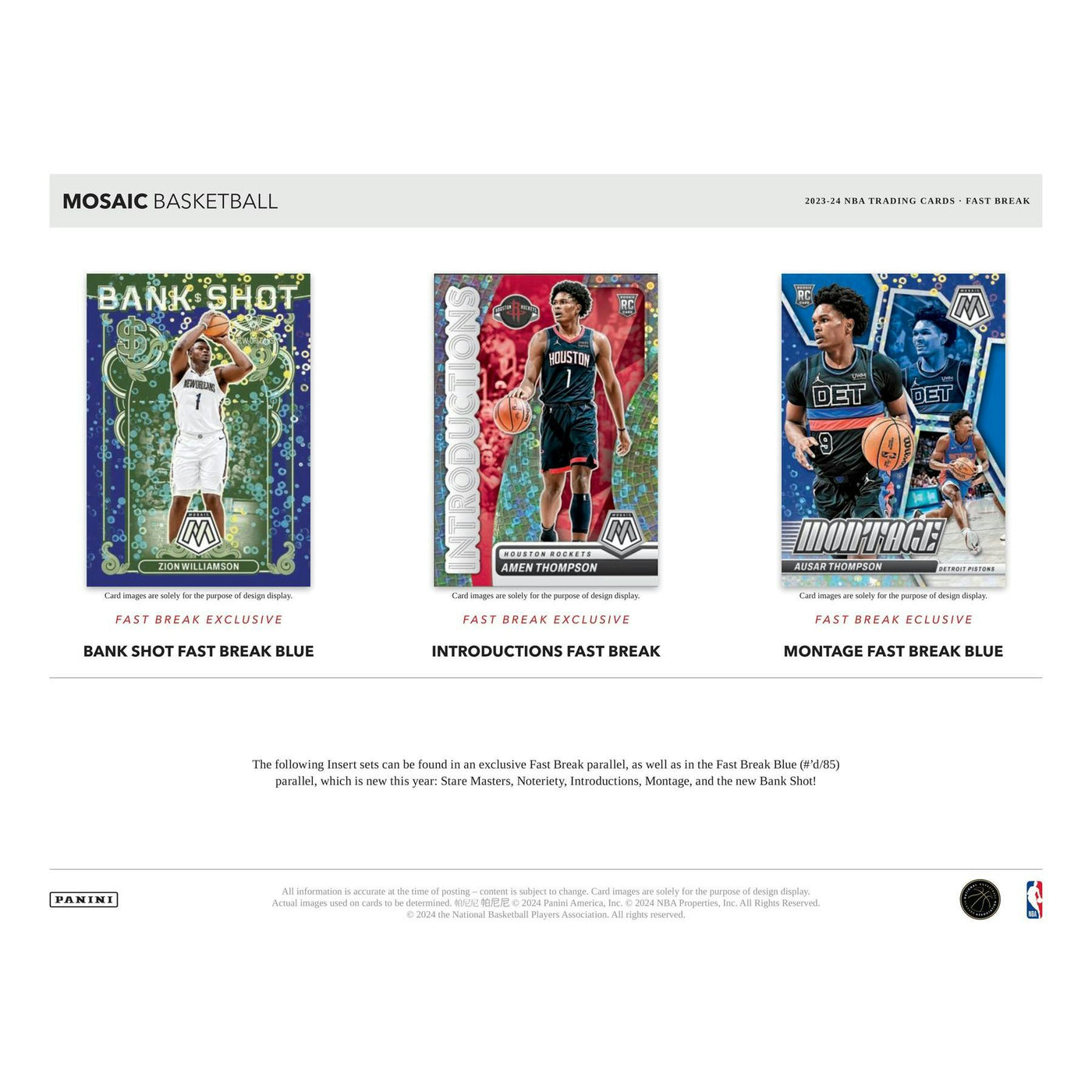 2023/24 Panini Mosaic Basketball Fast Break Box