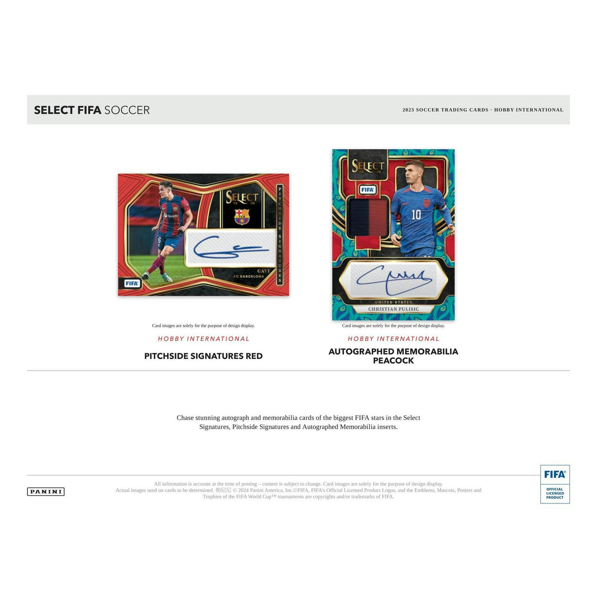 2023/24 Panini Select FIFA Soccer International Hobby Box