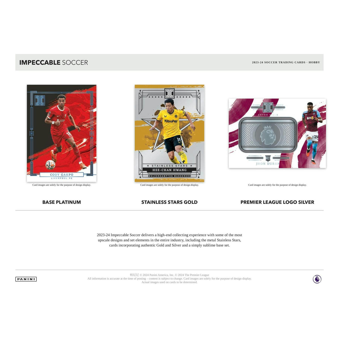 2023/24 Panini Impeccable Premier League EPL Soccer Hobby 3-Box Case
